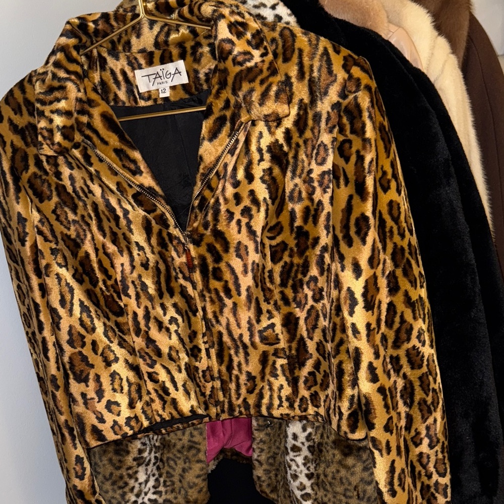Leopard Print Teddy Jacket